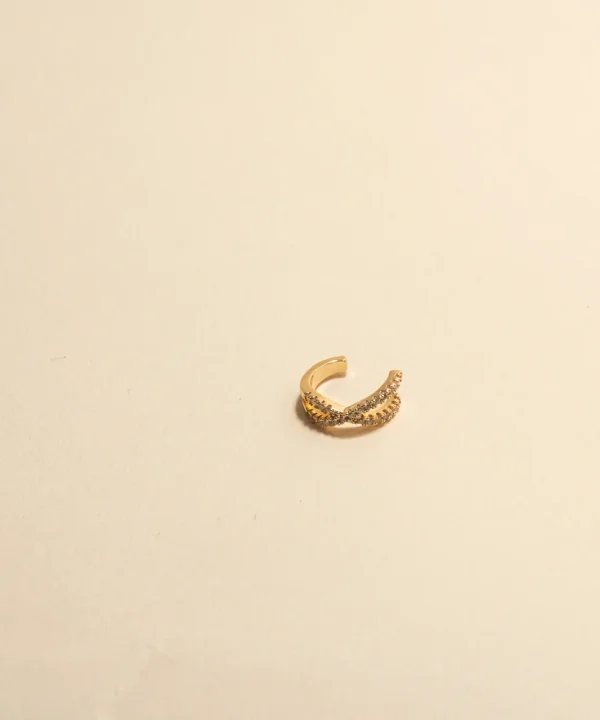 Orecchino cuff inttreccio gold