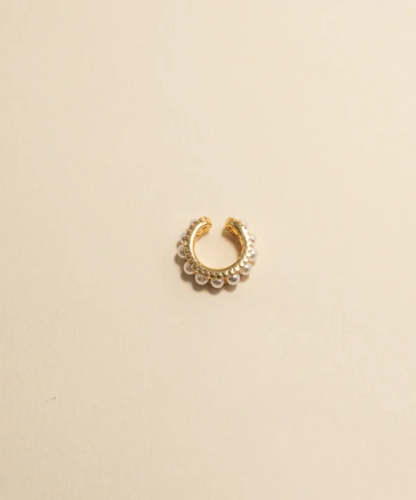 Orecchino cuff perlina