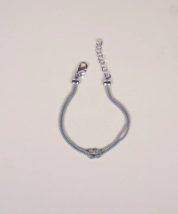 Bracciale nodo intrecciato in argento 925. 2