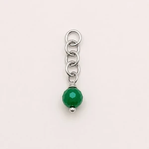 10 agata verde argento