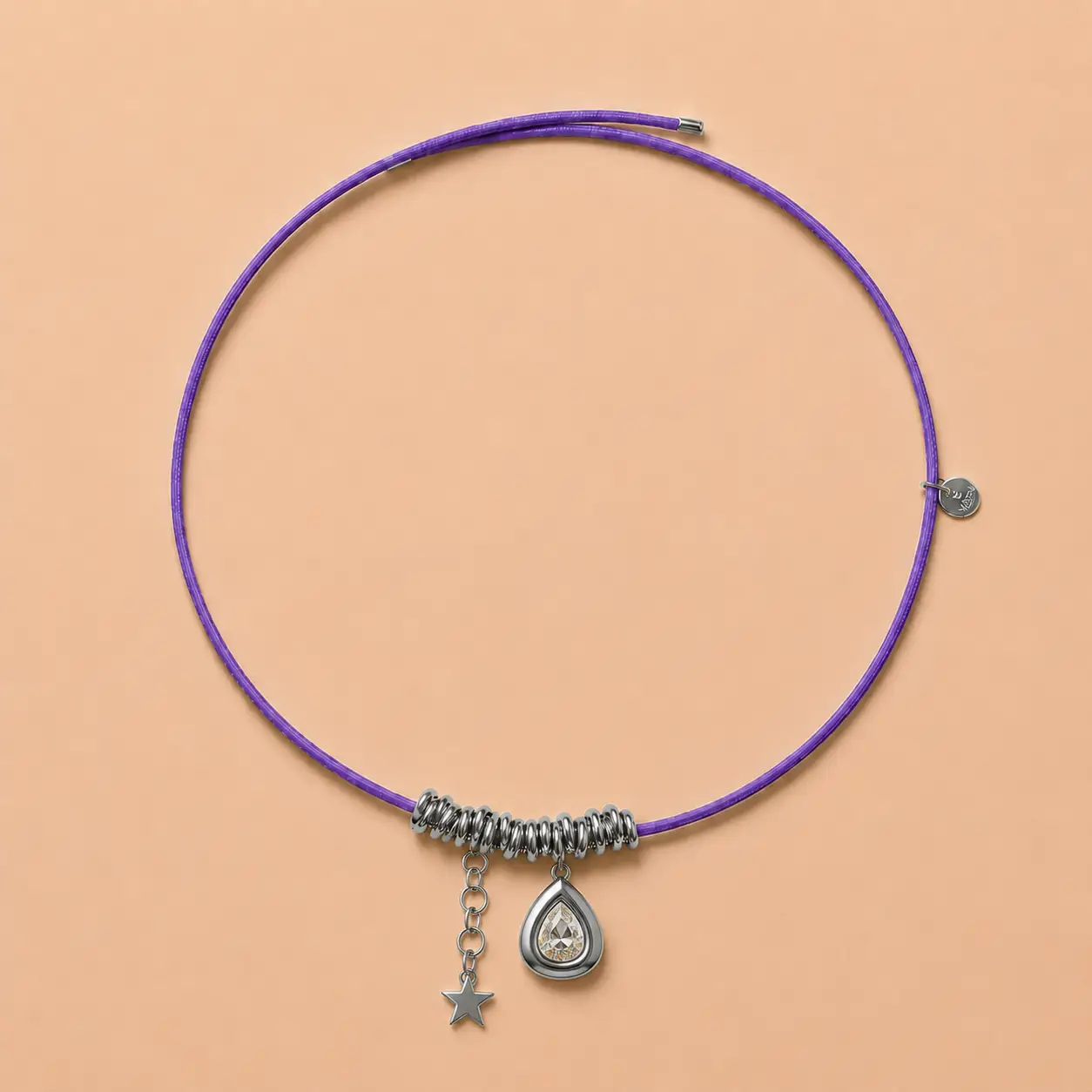 Collana magnetica Marea MATA petalo silver