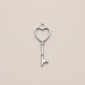 Chiave cuore argento