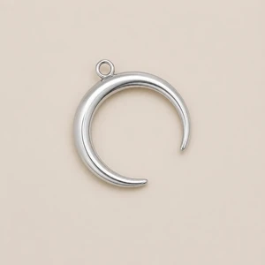 Ciondolo mezzaluna silver mata design