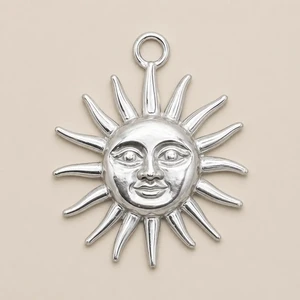 Ciondolo sole silver collana personalizzabile mata design