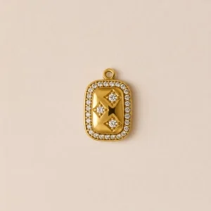 Piastra swarovski gold mata