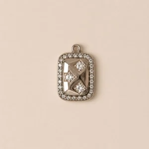 Piastra swarovski silver mata