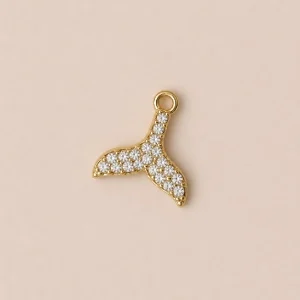 Pinna swarovski gold mata