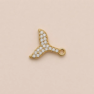 Pinna swarovski gold mata