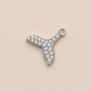 Pinna swarovski silver mata