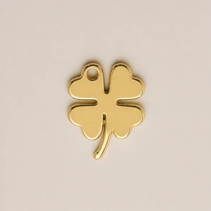 Quadrifoglio piatto oro