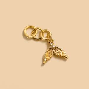 Ciondolo coda sirena oro