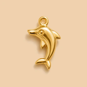 Ciondolo delfino liscio oro
