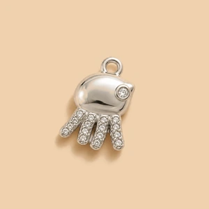 Ciondolo medusa pave argento