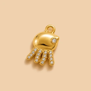 Ciondolo medusa pave oro