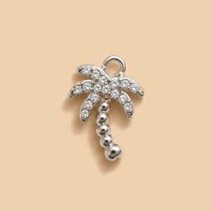 Ciondolo palma pave argento