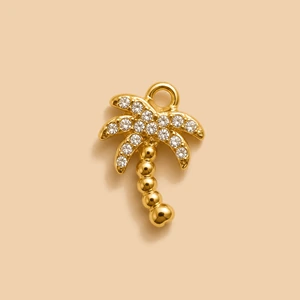 Ciondolo palma pave oro
