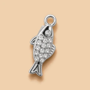 Ciondolo pesce pave argento
