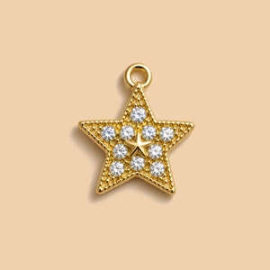 Ciondolo stella pave oro