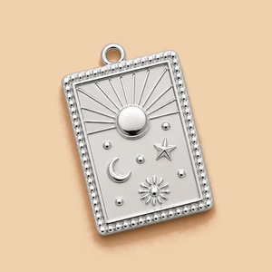 Ciondolo tarocco celeste argento