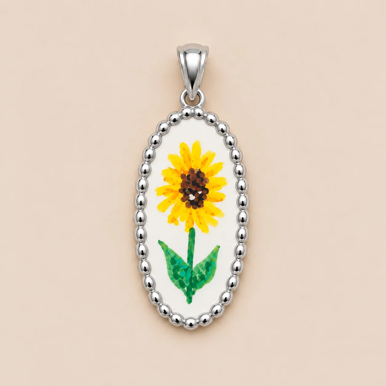 Ciondolo girasole argento mata design