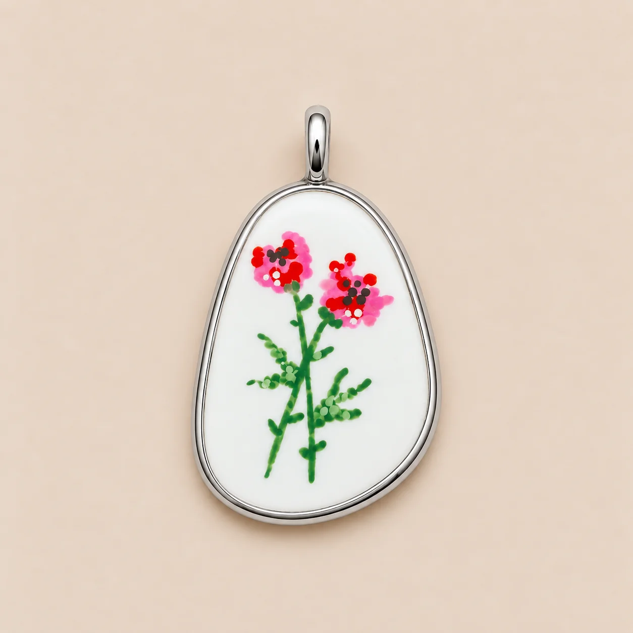 Ciondolo tulipano argento mata design