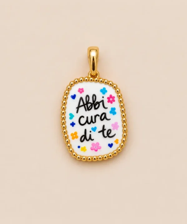 Ciondolo Resina abbi cura di te Medio