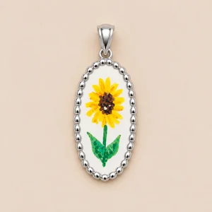 Ciondolo girasole argento mata design 300x300